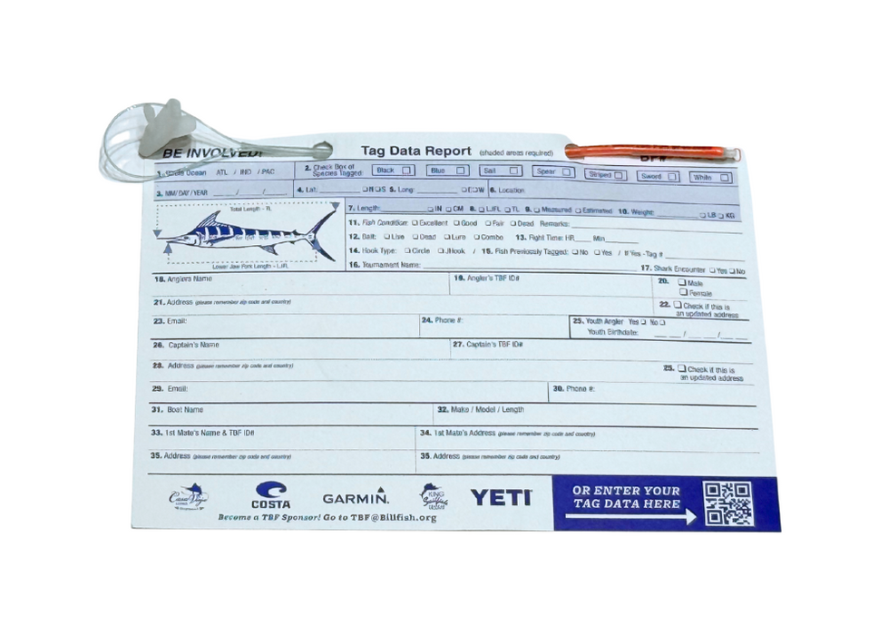 BILLFISH TAG (ORANGE)