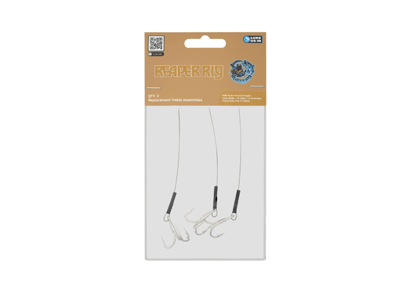 LURE US IN 60LB/140MM SIZE 2 TREBLE HOOK ASSEMBLIES Terminal Tackle - Eprofishing Egypt