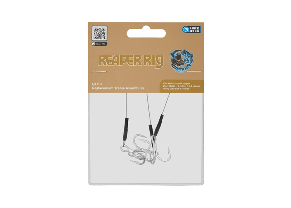 LURE US IN 60LB/80MM SIZE 2 TREBLE HOOK ASSEMBLIES Terminal Tackle - Eprofishing Egypt