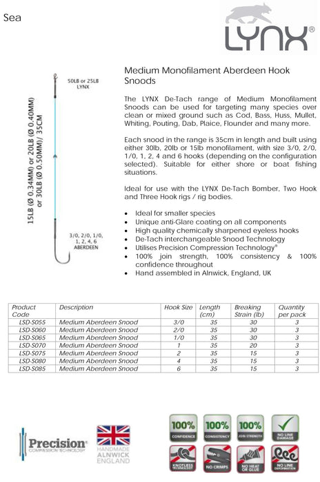 LYNX DE - TACH SNOOD 6 - 15lb - 35cm - 3 pcs - Eprofishing Egypt