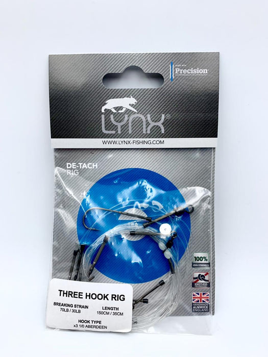 LYNX DE - TACH THREE HOOK RIG 1/0 - 70lb/30lb - 150cm/35cm Rigs - Eprofishing Egypt