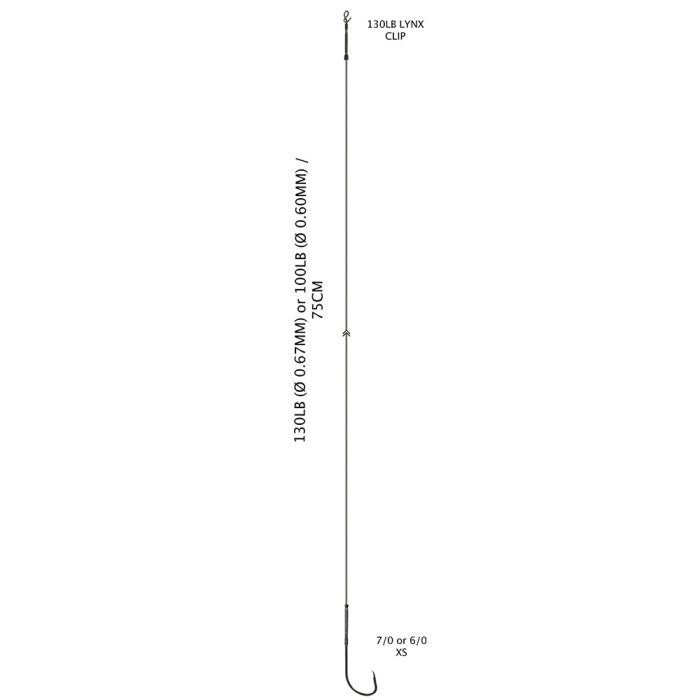 LYNX DE - TACH WIRE SNOOD 6/0 - 100lb - 75cm - 2 pcs Rigs - Eprofishing Egypt