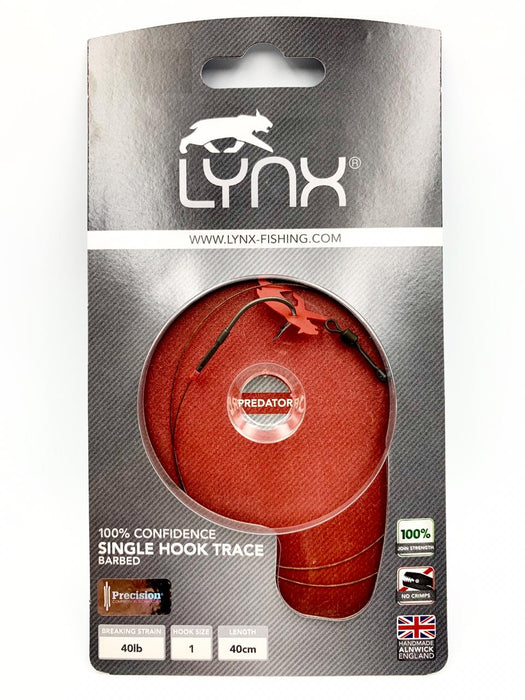 LYNX SINGLE HOOK TRACE 1 - 40lb - 40cm Rigs - Eprofishing Egypt
