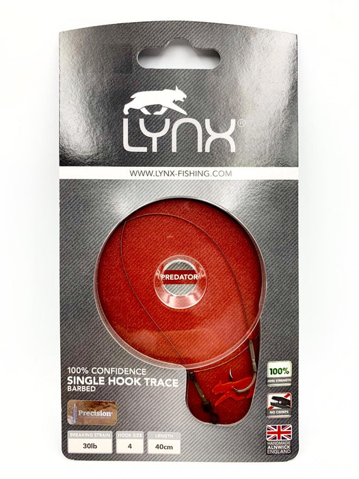 LYNX SINGLE HOOK TRACE 1 - 40lb - 40cm Rigs - Eprofishing Egypt