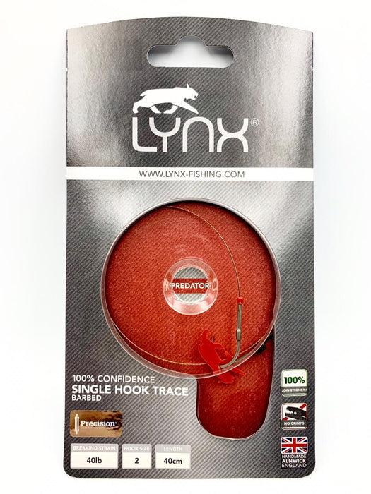 LYNX SINGLE HOOK TRACE 1 - 40lb - 40cm Rigs - Eprofishing Egypt