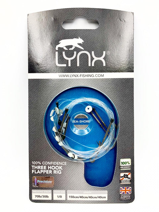 LYNX THREE HOOK FLAPPER RIG 1/0 - 70lb/30lb - 150cm/40cm/40cm/40cm Rigs - Eprofishing Egypt