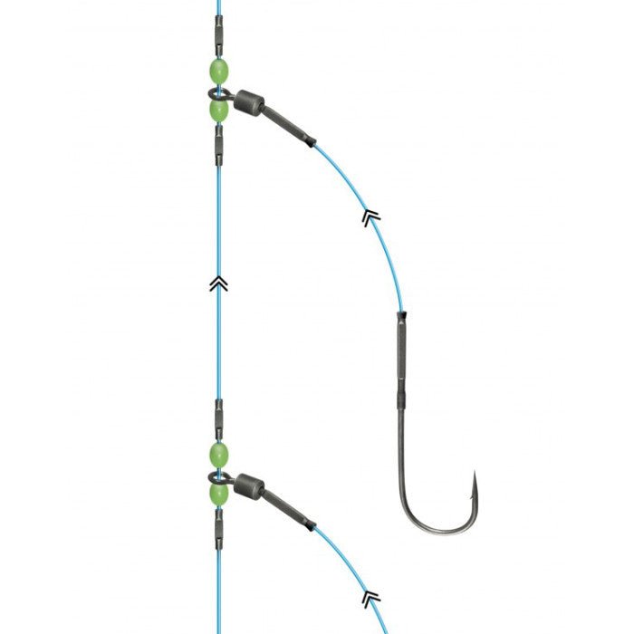 LYNX THREE HOOK FLAPPER RIG 1/0 - 70lb/30lb - 150cm/40cm/40cm/40cm Rigs - Eprofishing Egypt