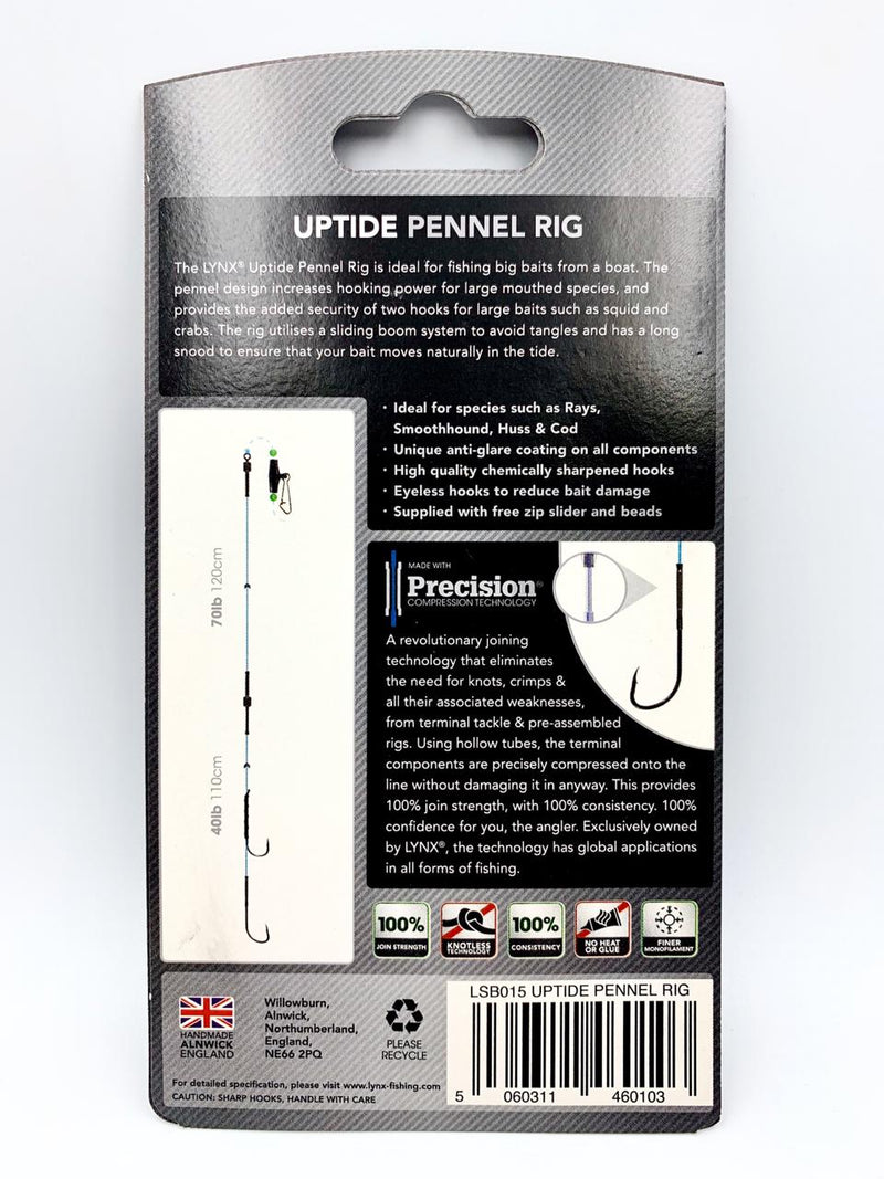 LYNX UPTIDE PENNEL RIG 3/0 & 4/0 - 70lb/40lb - 110cm/100cm Rigs - Eprofishing Egypt