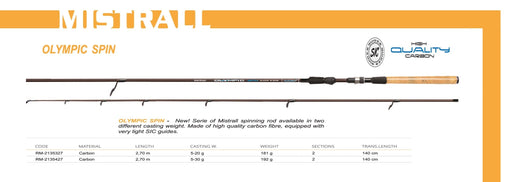 MISTRALL OLYMPIC SPIN 2.40M / 5 - 30G Rods - Eprofishing Egypt