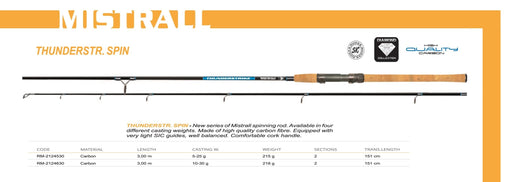MISTRALL THUNDERSTR SPIN 3.00M / 5 - 25G Rods - Eprofishing Egypt
