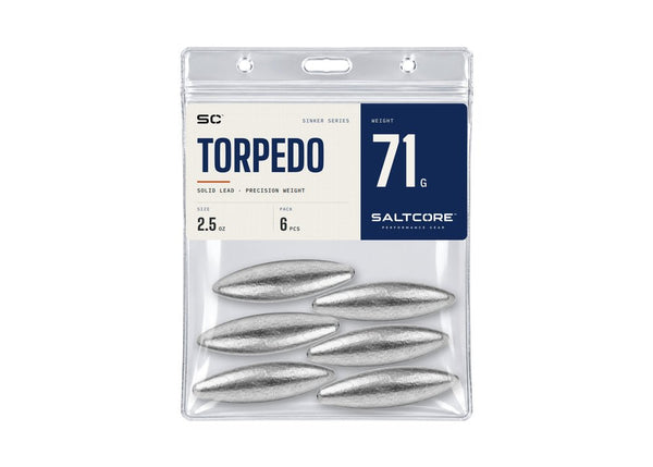 Saltcore Torpedo Sinker 71g - 6pc Terminal Tackle - Eprofishing Egypt