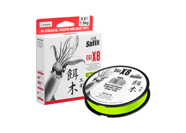 Sufix Egi X8 150M 0.148 mm Line - Eprofishing Egypt