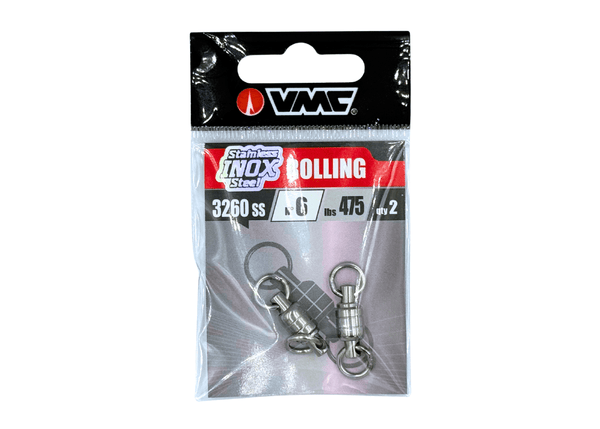 VMC 3260 - BALL BEARING SWIVEL WITH 2 WELDED RINGS 6 - 2 pcs Terminal Tackle - Eprofishing Egypt