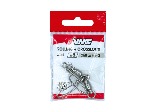 VMC 3261 - STAINLESS ROLLING SWIVEL WITH SNAP 5 - 2 pcs Terminal Tackle - Eprofishing Egypt