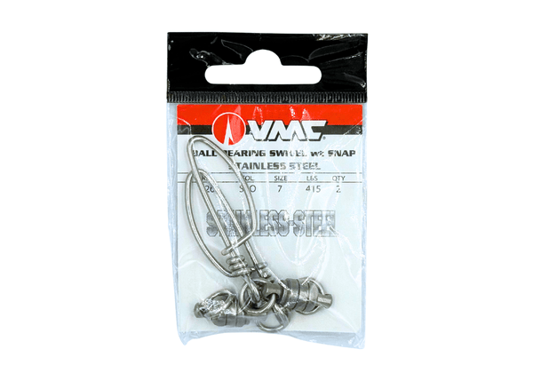 VMC 3261 - STAINLESS ROLLING SWIVEL WITH SNAP 6 - 2 pcs Terminal Tackle - Eprofishing Egypt